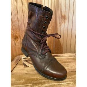 Steve Madden Troopa Leather Combat Boots